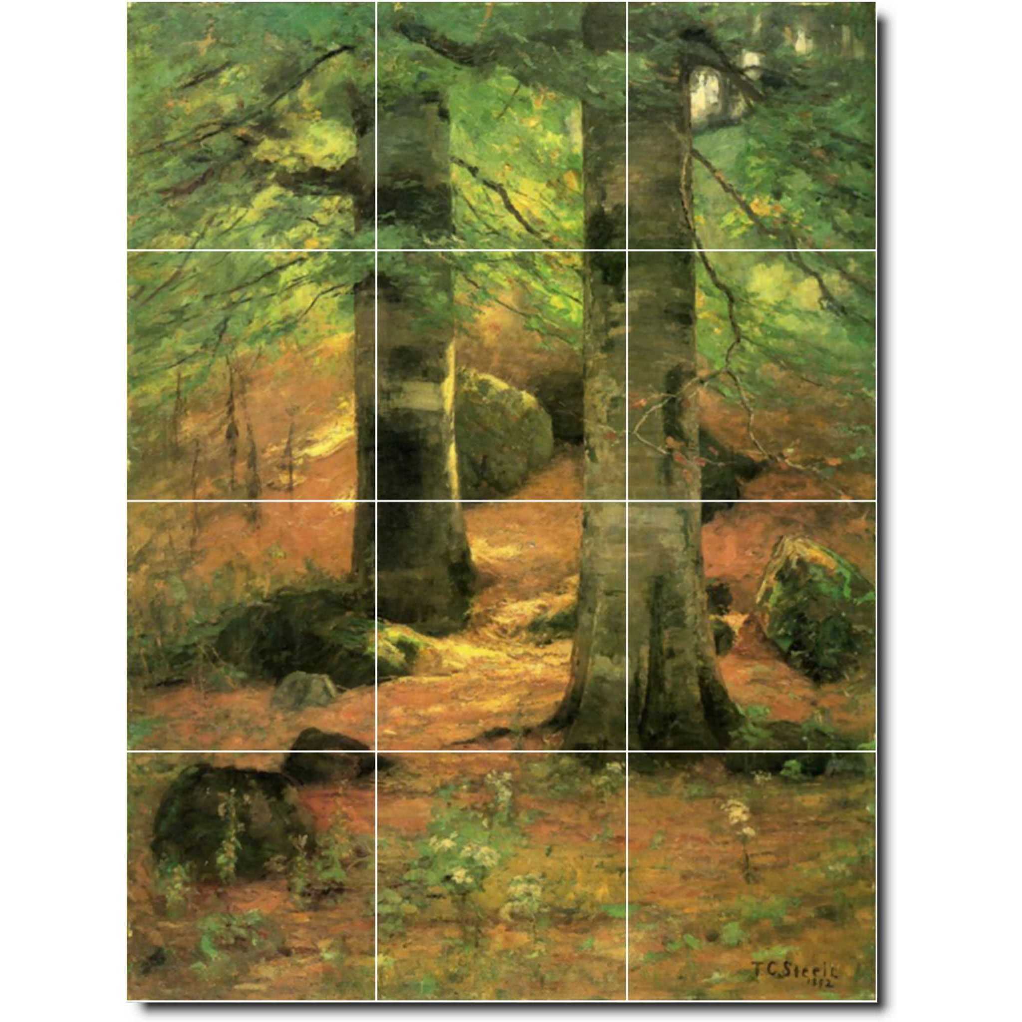 theodore steele country painting ceramic tile mural p08418