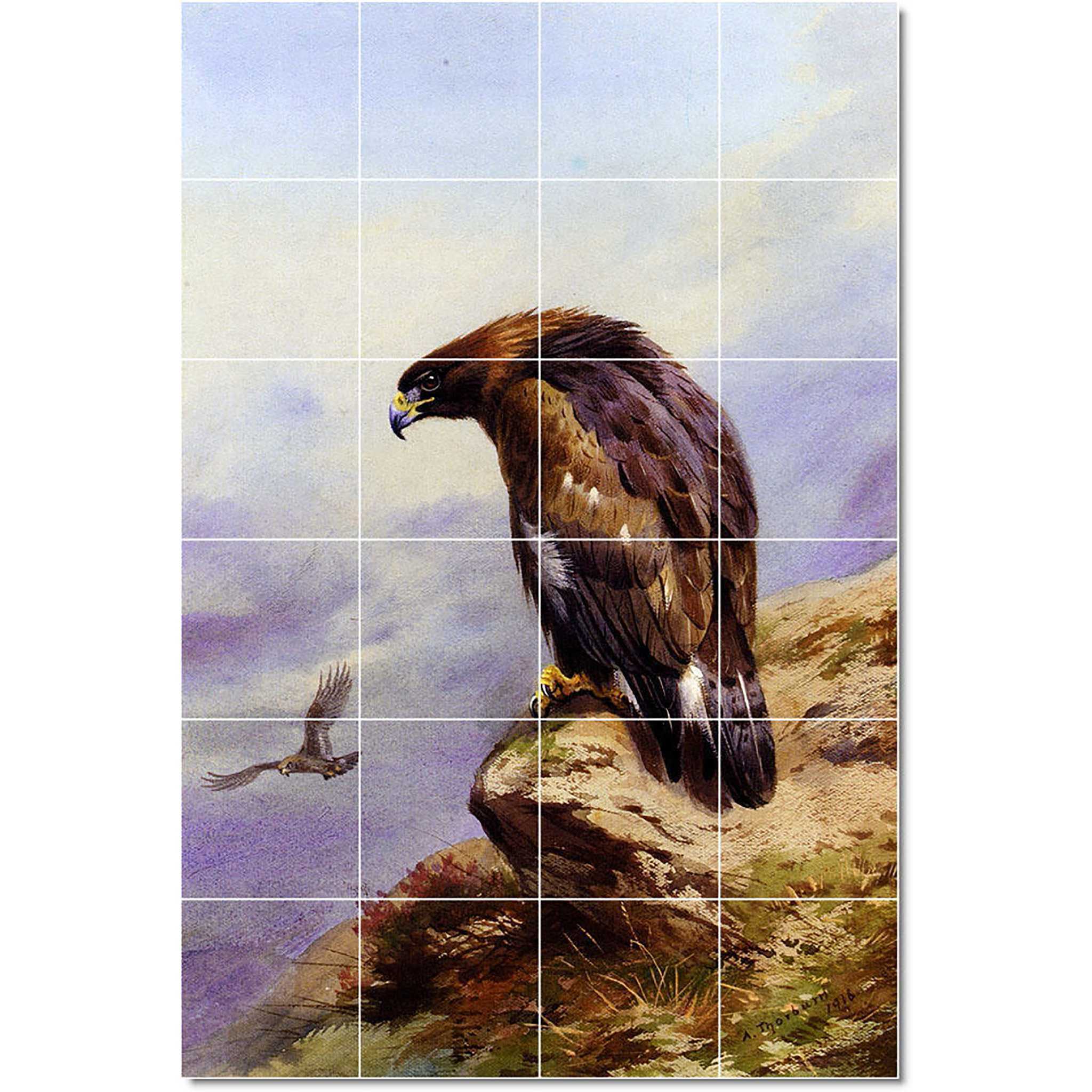 archibald thorburn bird painting ceramic tile mural p23190