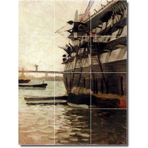 james tissot boat ship painting ceramic tile mural p08609