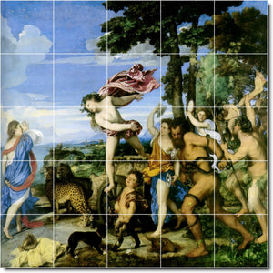 titian mythology painting ceramic tile mural p08670
