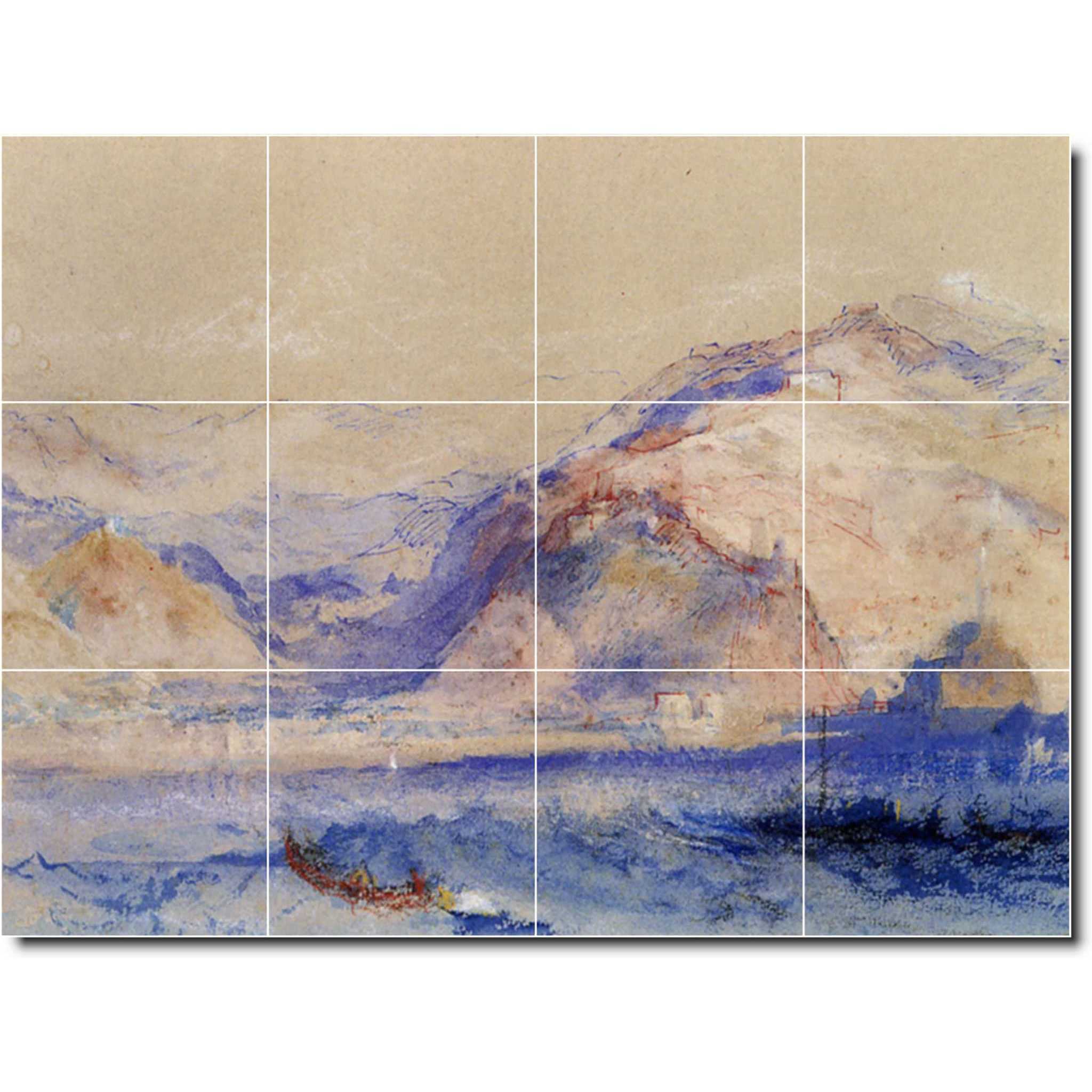 joseph turner landscape painting ceramic tile mural p08847