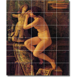 elihu vedder nude painting ceramic tile mural p09024