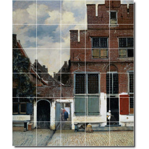 johannes vermeer city painting ceramic tile mural p09259