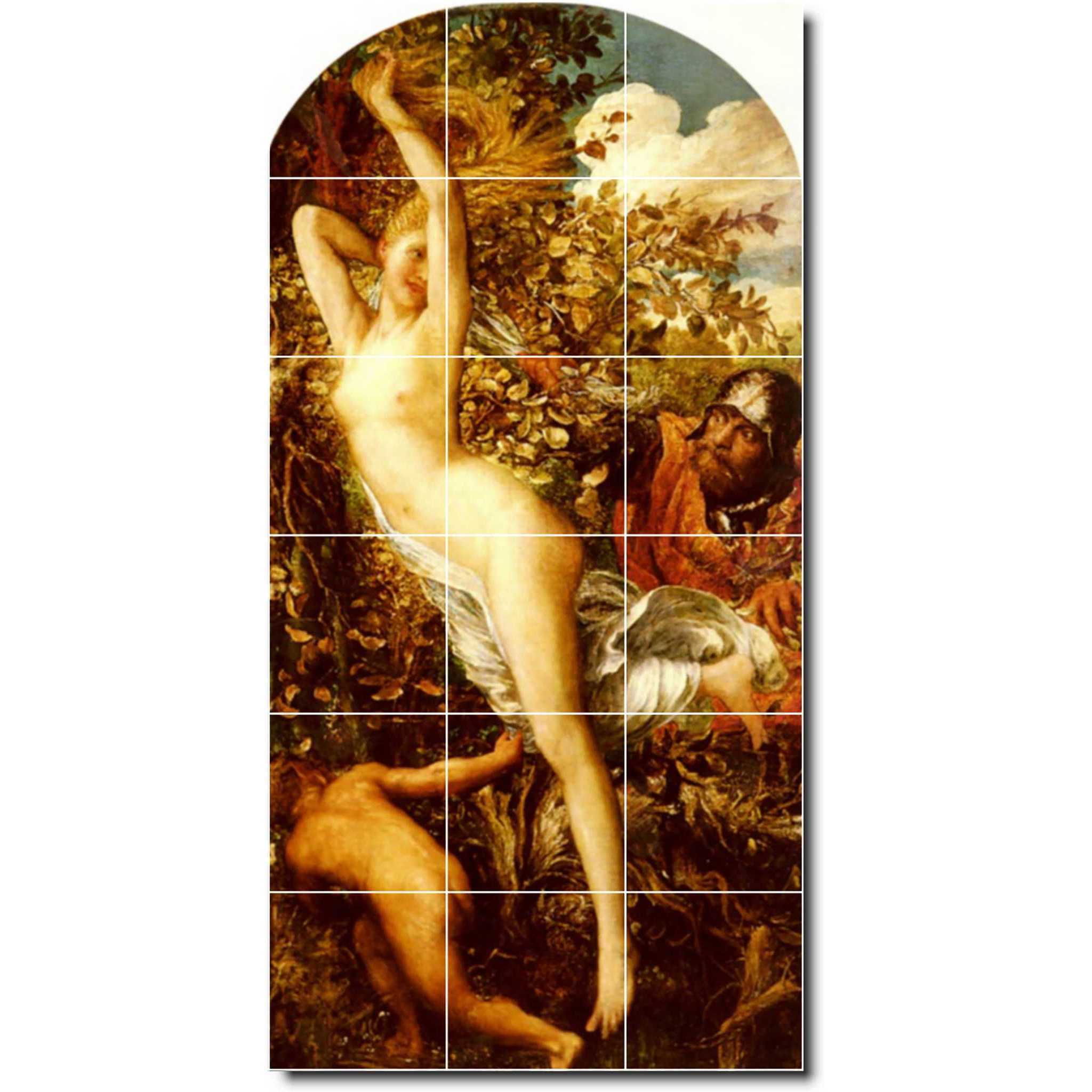 george watts nude painting ceramic tile mural p09481