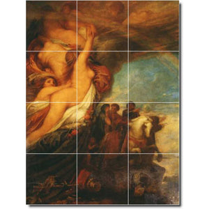 george watts nude painting ceramic tile mural p09489