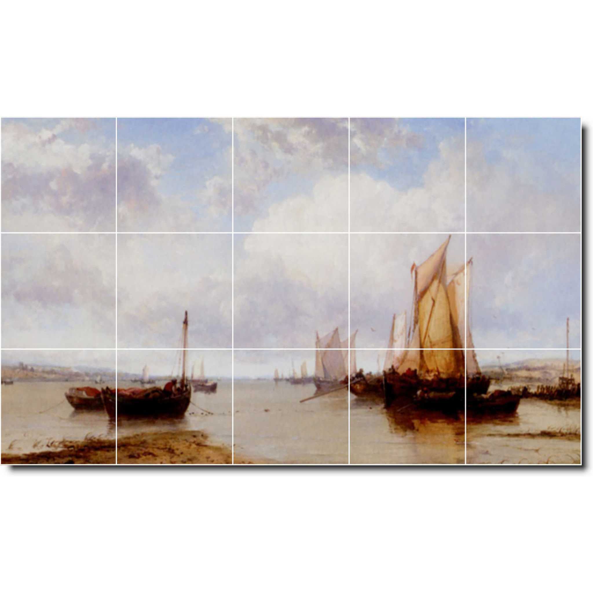 james webb boat ship painting ceramic tile mural p09550