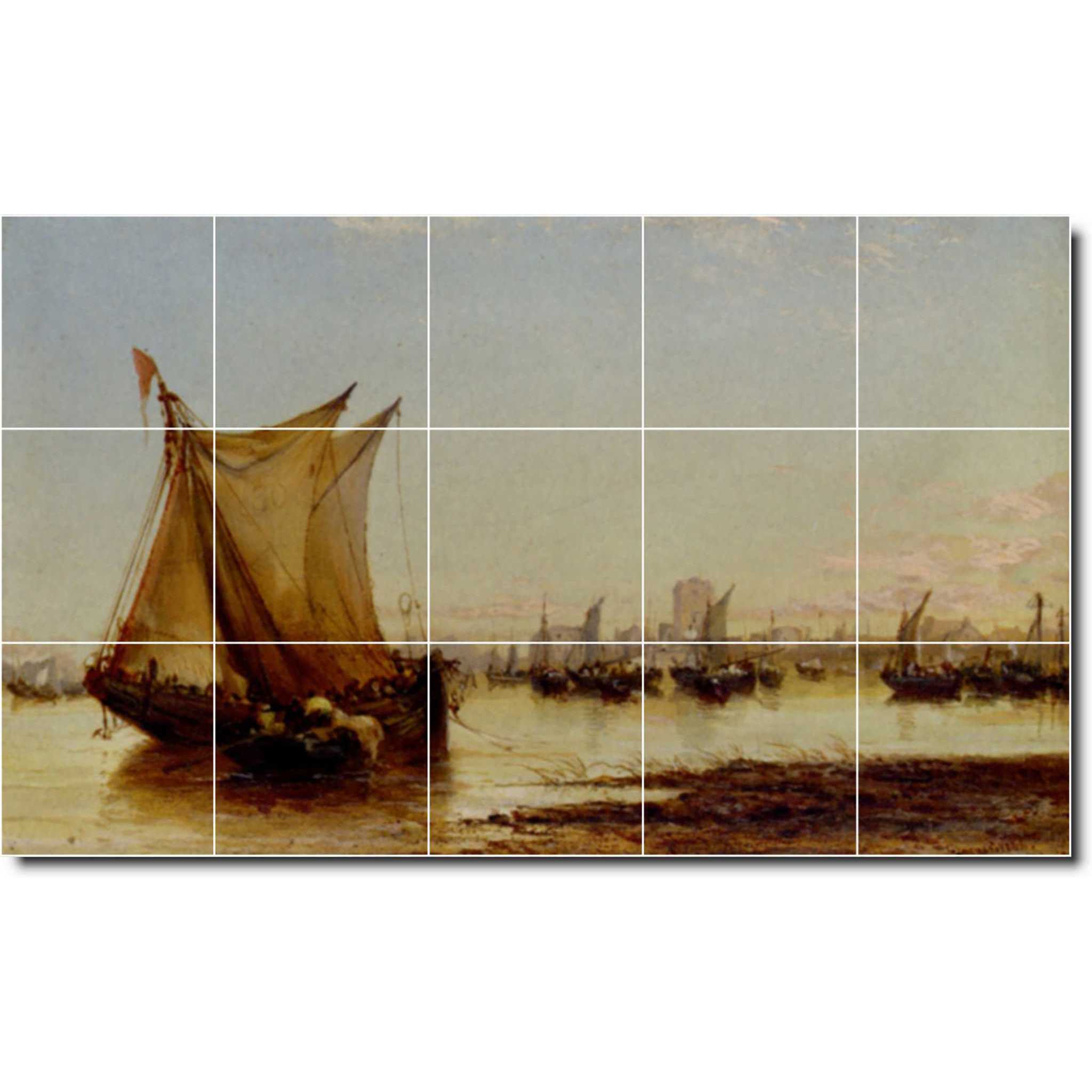 james webb boat ship painting ceramic tile mural p09552