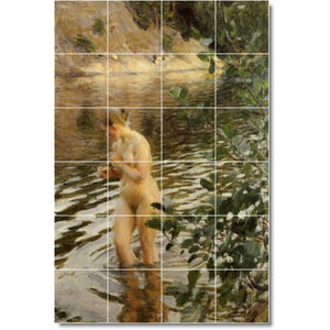 anders zorn nude painting ceramic tile mural p10019