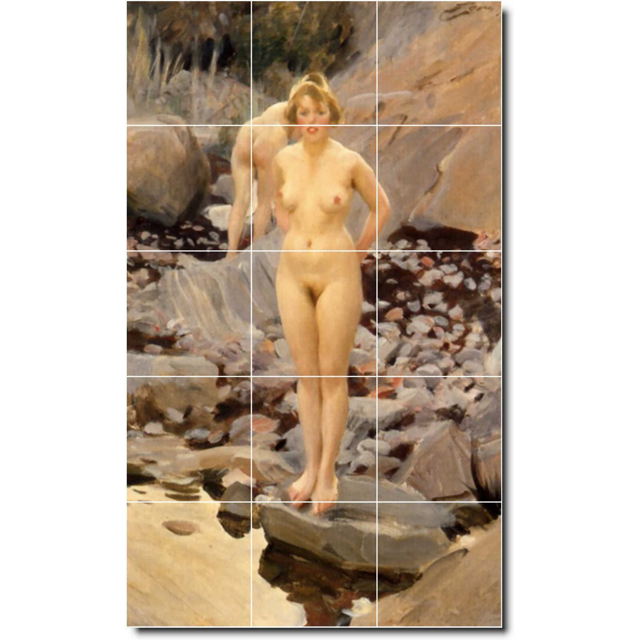 anders zorn nude painting ceramic tile mural p10025