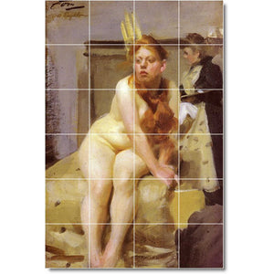 anders zorn nude painting ceramic tile mural p10028