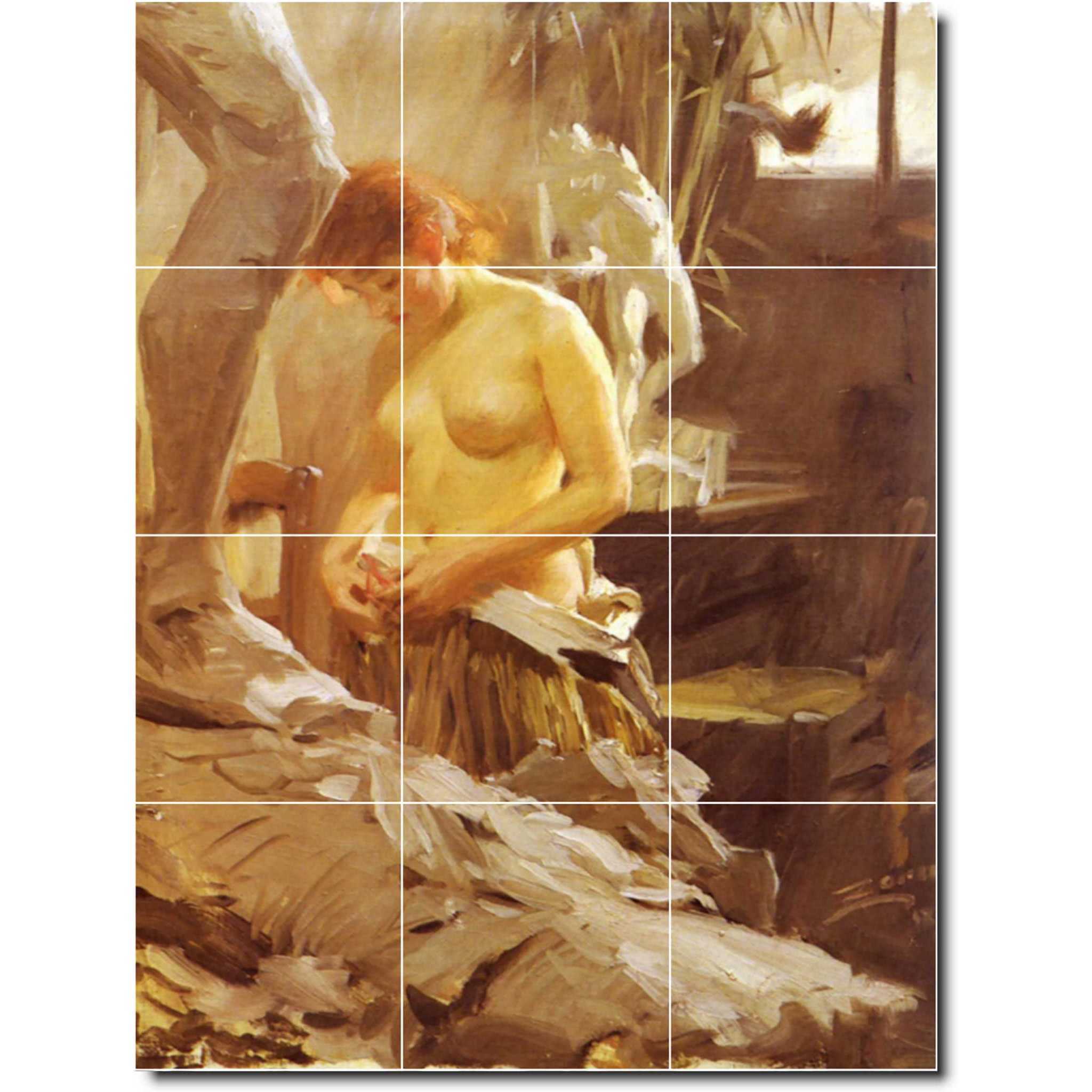 anders zorn nude painting ceramic tile mural p10031