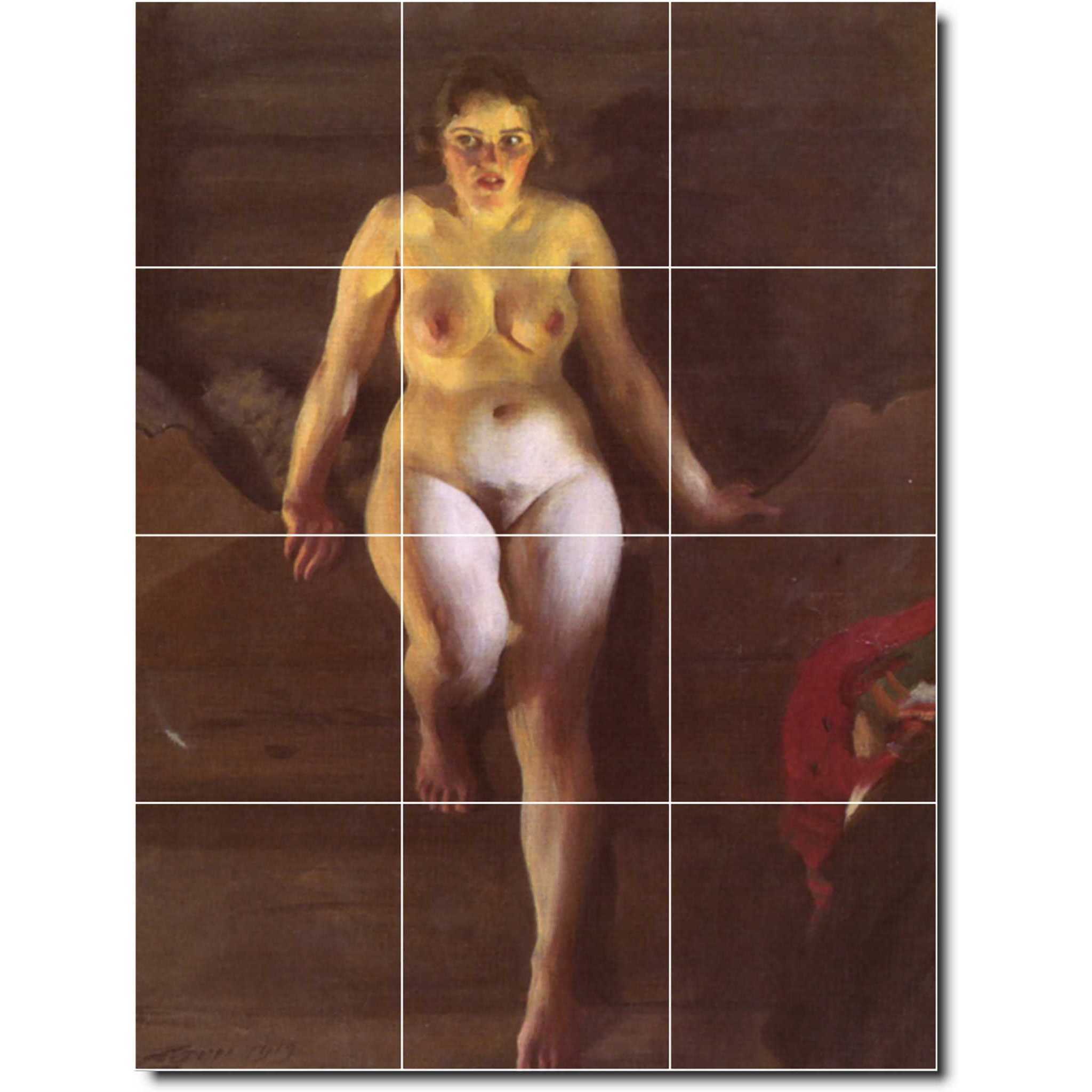 anders zorn nude painting ceramic tile mural p10043