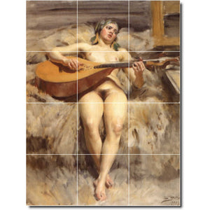 anders zorn nude painting ceramic tile mural p10081