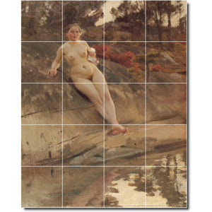 anders zorn nude painting ceramic tile mural p10082